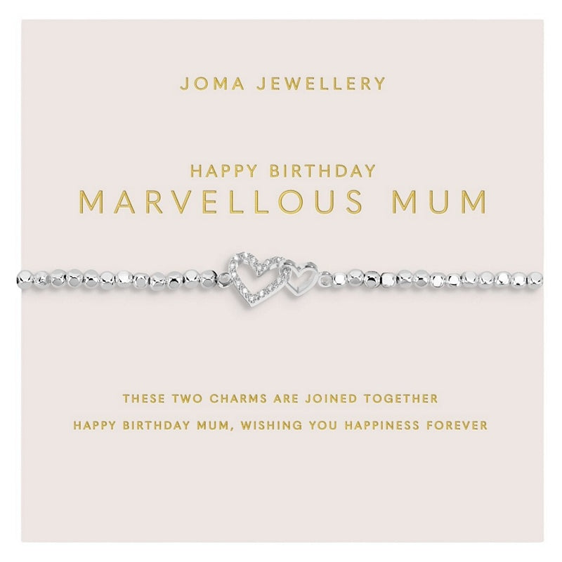 Joma Jewellery 9341 Forever Yours Happy Birthday Marvellous Mum Bracelet on card