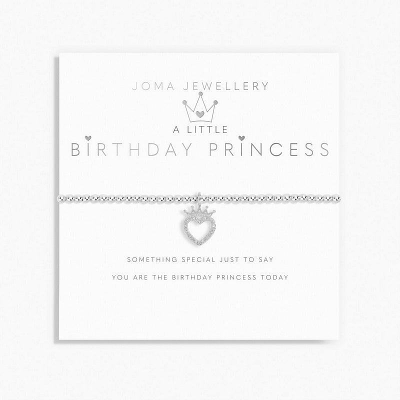 Joma Jewellery A Little Birthday Princess Child's Bracelet C680 on card