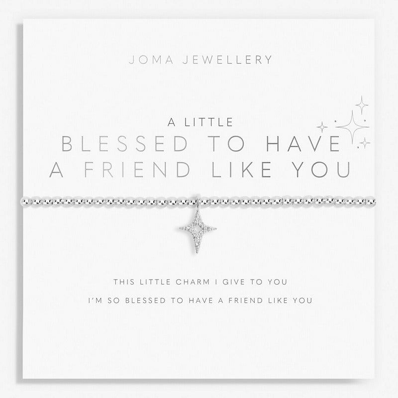 Joma Jewellery A Little Blessed To Have A Friend Bracelet 6079 on card