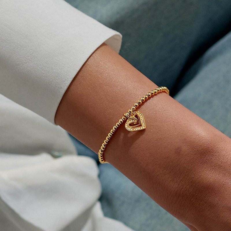 Joma Jewellery A Little Forever Thankful You're My Friend Gold Bracelet 9271 on model