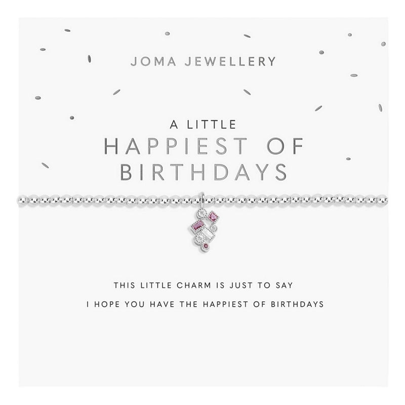 Joma Jewellery A Little Happiest of Birthdays Bracelet 8149 on display card
