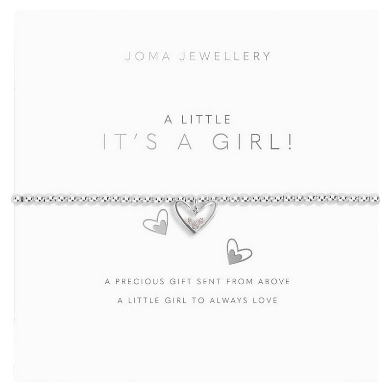 Joma Jewellery A Little It's A Girl Bracelet 5815 on card