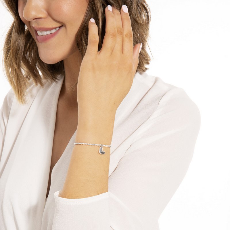 Joma Jewellery A Little Love Silver Bracelet 2693 on model