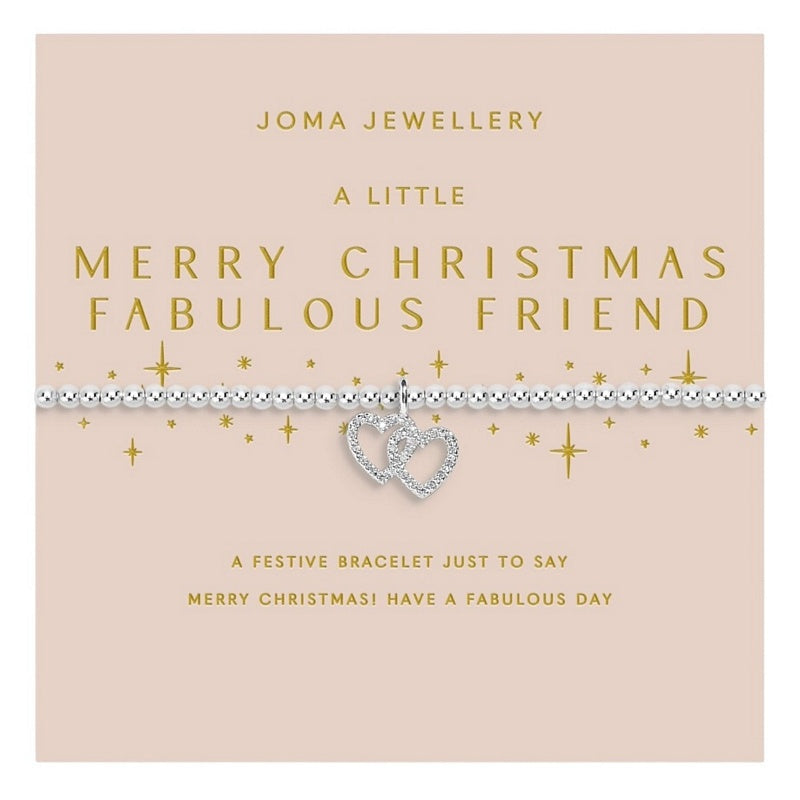 Joma Jewellery A Little Merry Christmas Fabulous Friend Bracelet 9176 on card