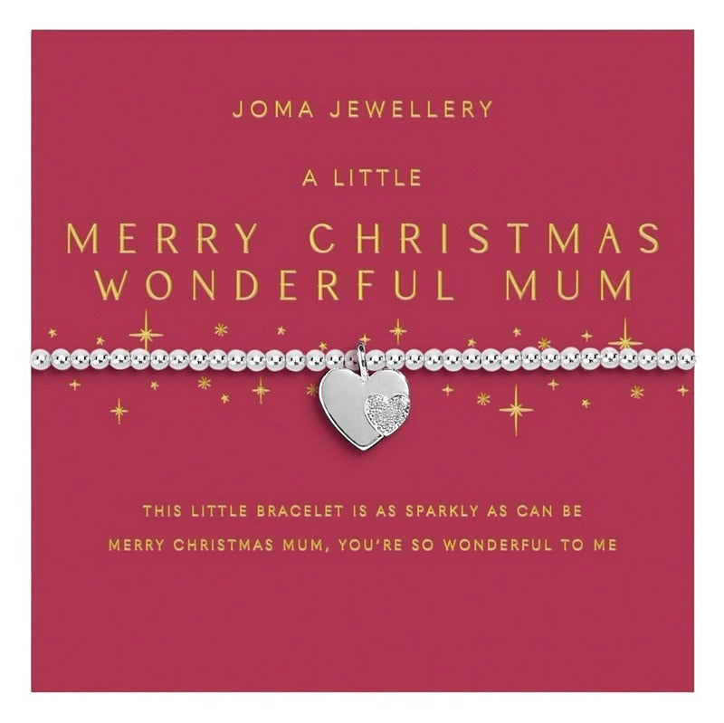 Joma Jewellery A Little Merry Christmas Wonderful Mum Bracelet 9179 on card