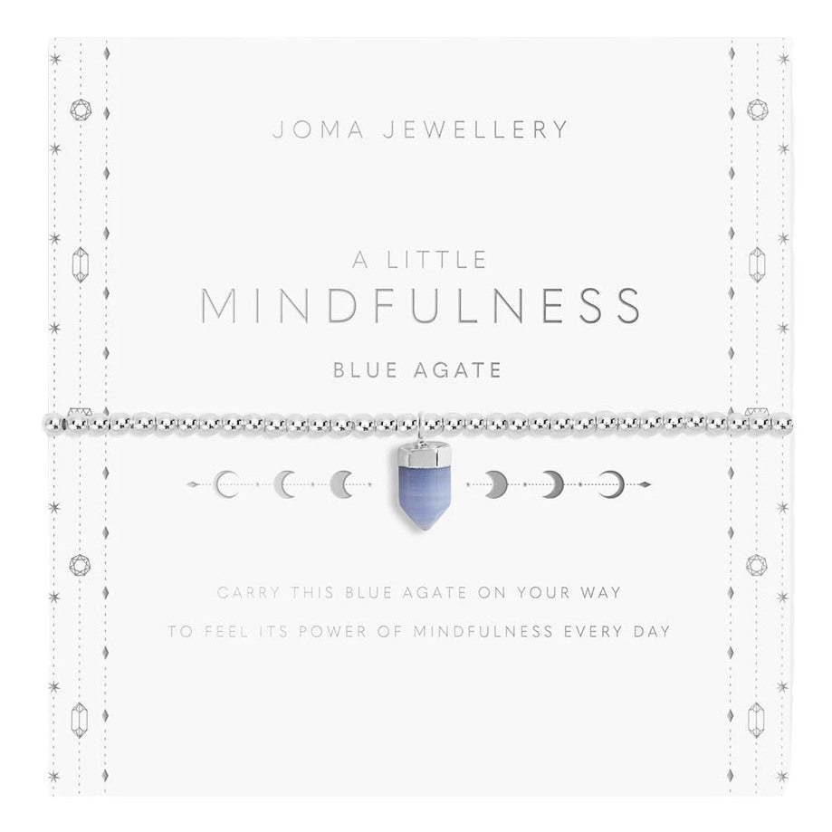 Joma Jewellery A Little Mindfulness Blue Agate Bracelet 5675 on card