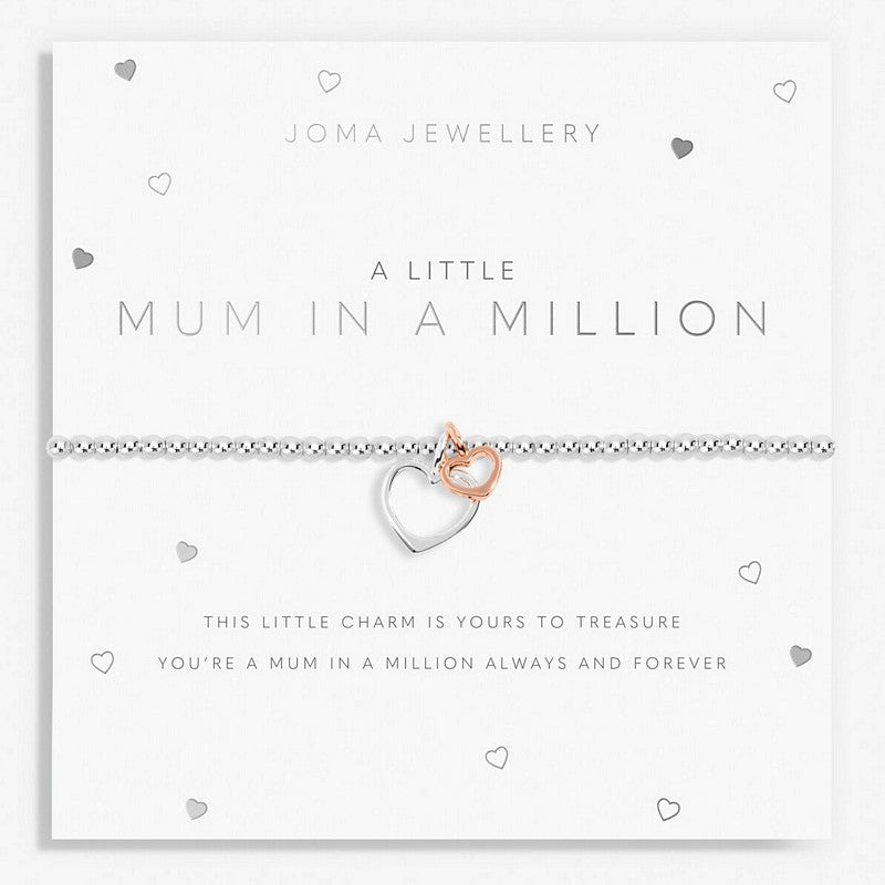 Joma Jewellery A Little Mum In A Million Bracelet 6061 on card