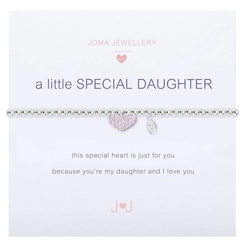 Joma Jewellery A Little Special Daughter Child's Bracelet C346 on card