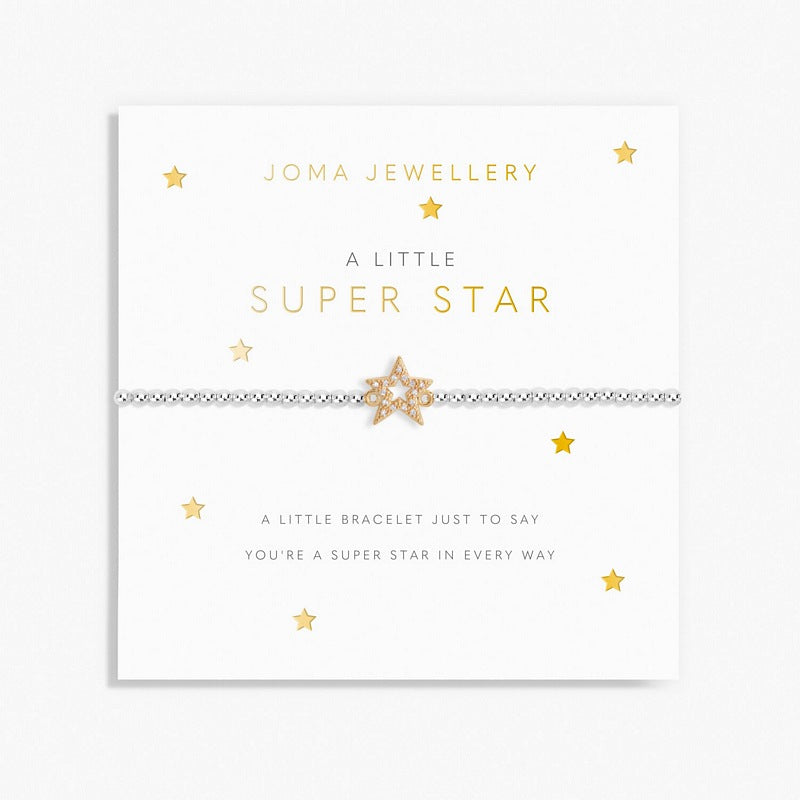 Joma Jewellery A Little Super Star Child's Bracelet C682 on card