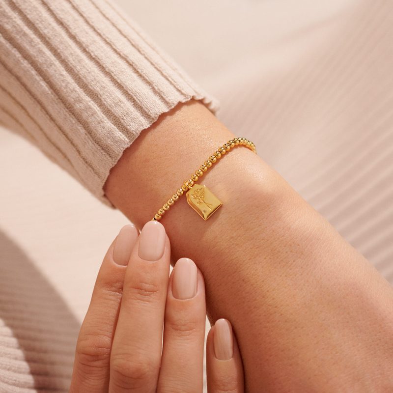 Joma Jewellery A Little Thank You Gold Bracelet 6175 on model