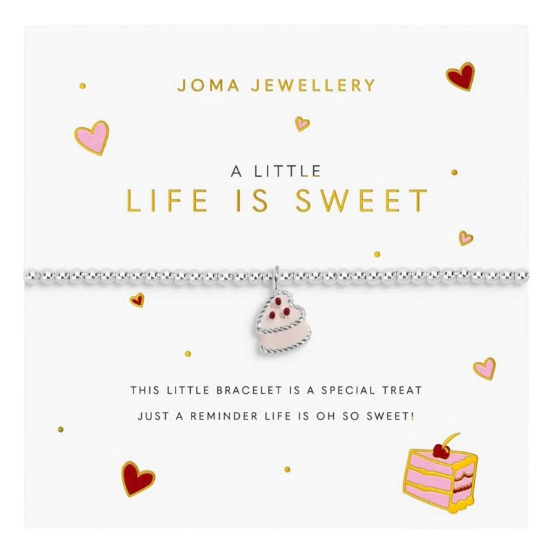 Joma Jewellery A Little Vibes Life Is Sweet Bracelet 9835 on card