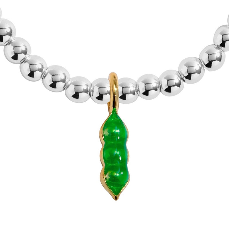 Joma Jewellery A Little Vibes Peas In A Pod Bracelet 9842 charm detail