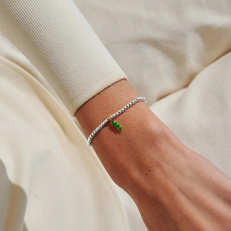Joma Jewellery A Little Vibes Peas In A Pod Bracelet 9842 on model