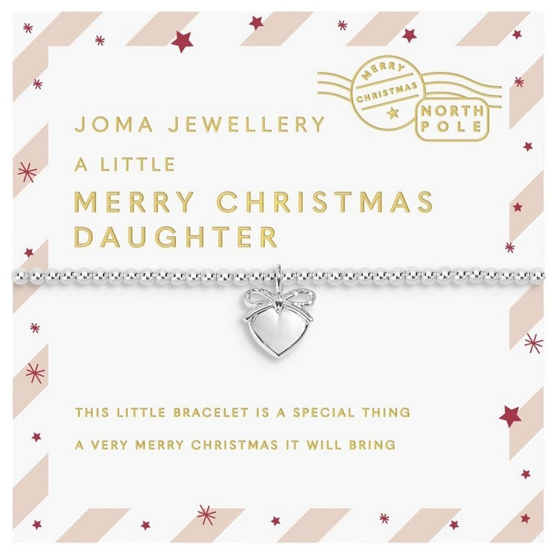 Joma Jewellery C891 A Little Christmas Merry Christmas Daughter Child's Bracelet card