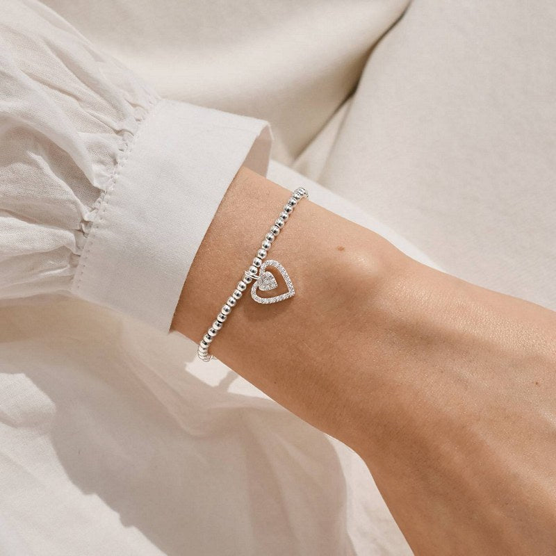Joma Jewellery Confetti A Little Happy Birthday Mum Bracelet 10303 on model