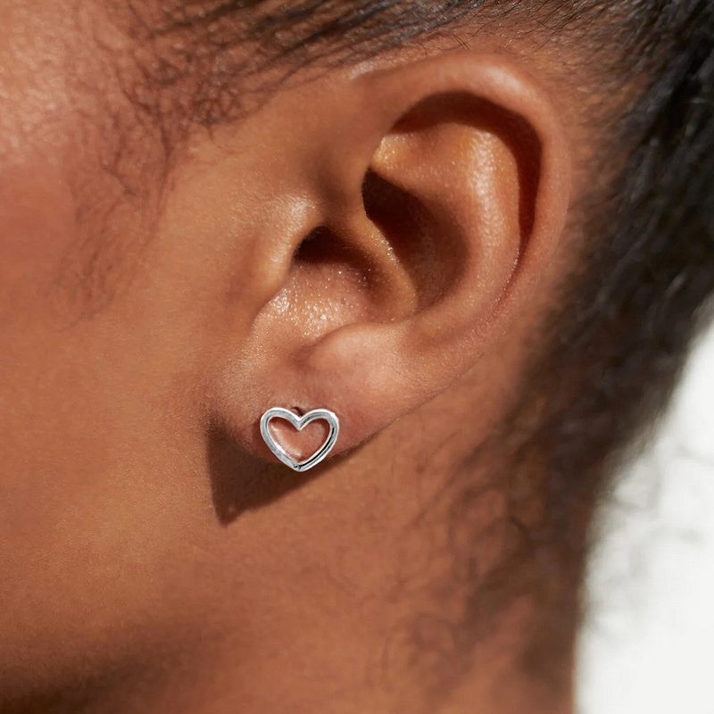 Joma Jewellery Florence Heart Earring Trio 5892 on model