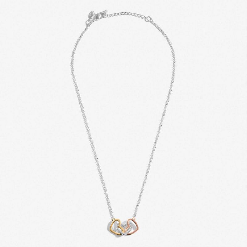 Joma Jewellery Florence Linked Hearts Necklace 5890 main