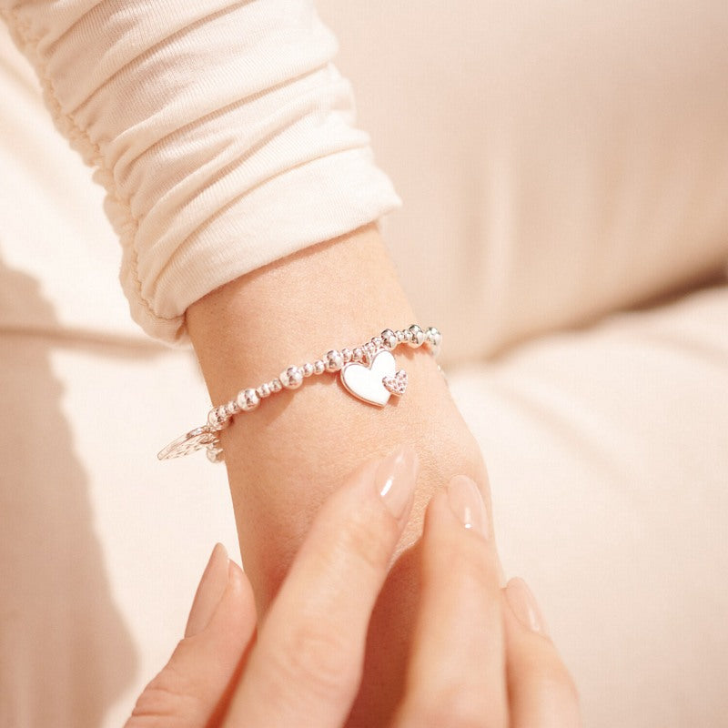 Joma Jewellery Life's A Charm Bracelet Happy Birthday Mum 6165 on model