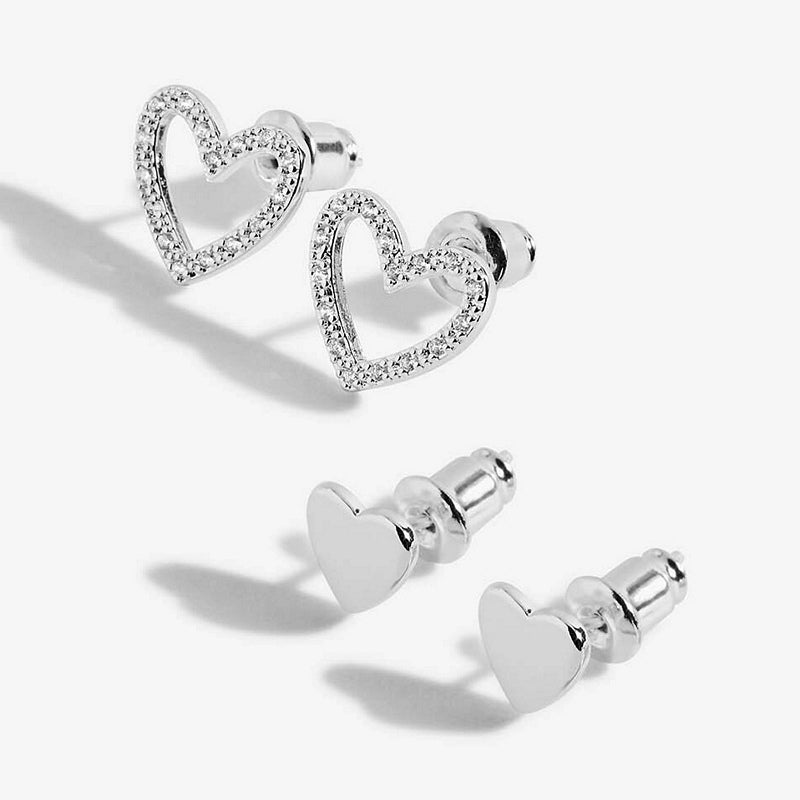Joma Jewellery Lila Heart Earring Duo 5913 main