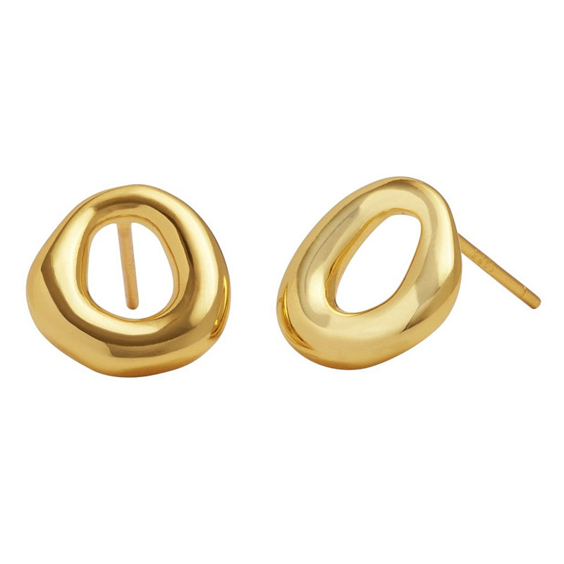 Joma Jewellery Loved By You Organic Stud Earrings Gold 10513 detail