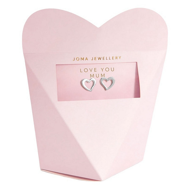 Joma Jewellery Mother's Day I Love You Mum Earrings Gift Box 6963 packaging