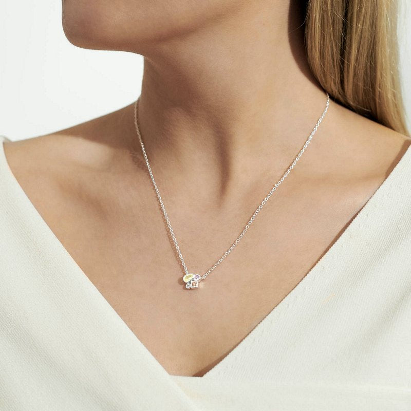 Joma Jewellery Radiant Treasures Cluster Necklace 5832 on model