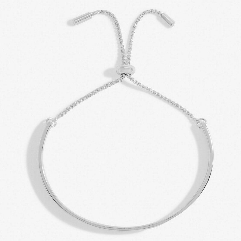 Joma Jewellery Silver Bar Bracelet CZ Stars 6122 flat