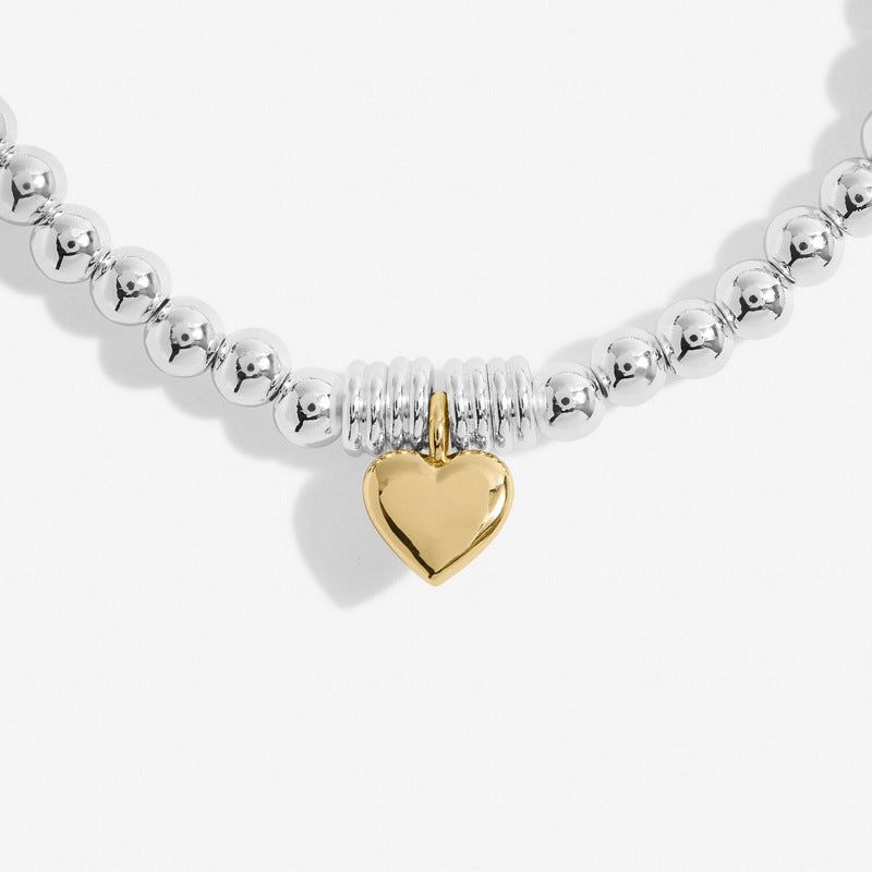 Joma Jewellery Silver Bracelet Bar Multi Heart 7213 close up