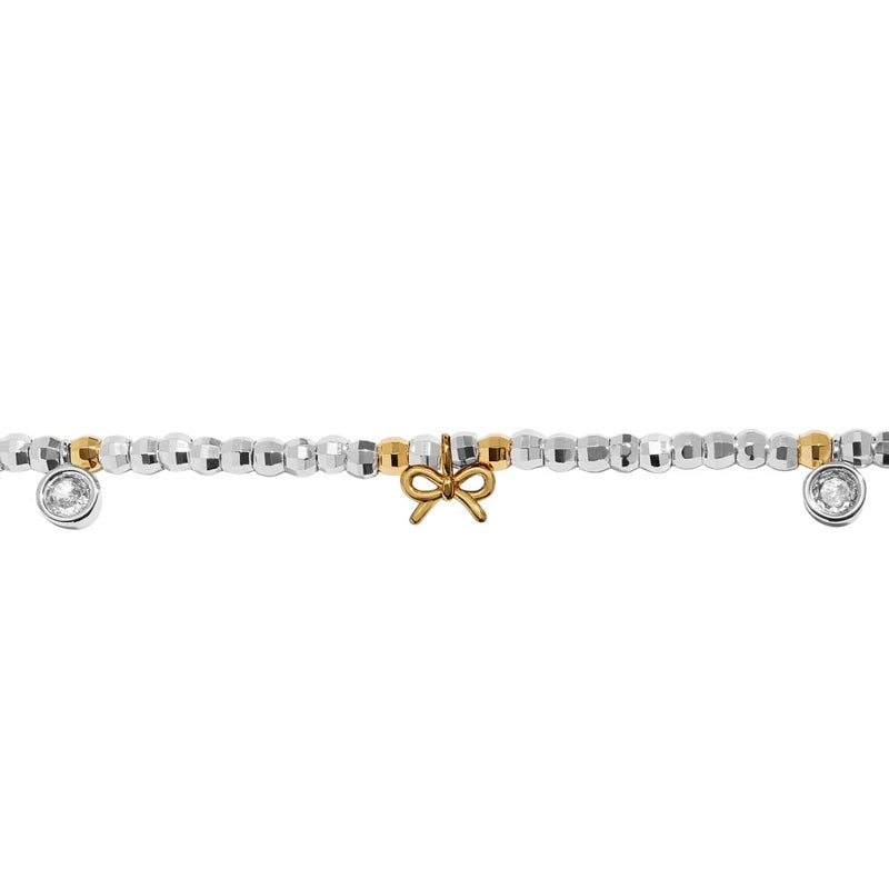 Joma Jewellery Sparkle Confetti A Little Thank You Bracelet Silver and Gold 10293 detail