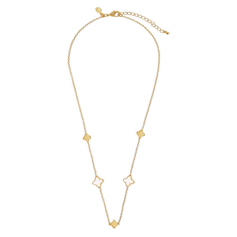 Joma Jewellery Style Stories Mother Of Pearl Clover Necklace 9202 main