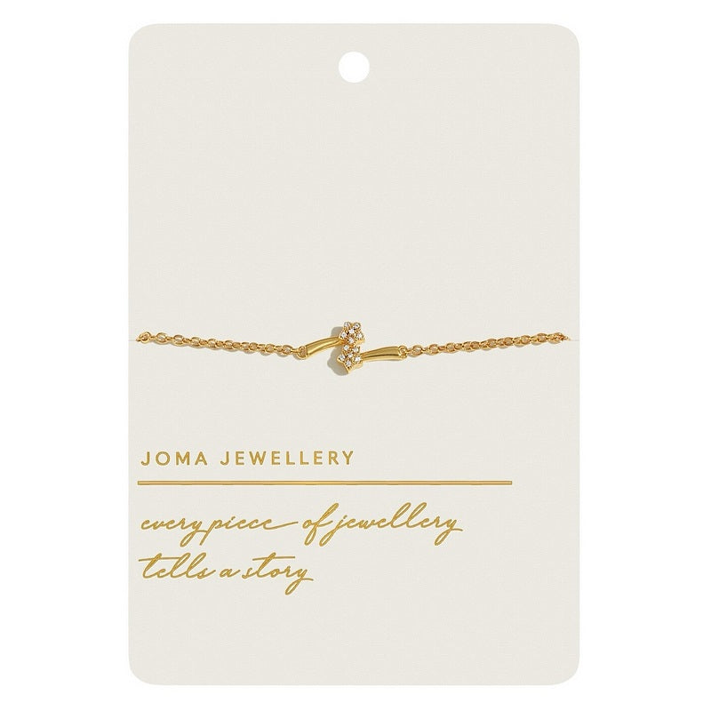 Joma Jewellery Style Stories Stars Bracelet Gold Plate 9207 on card