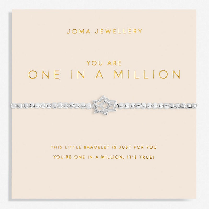 Joma Jewellery You Are One In A Million Bracelet 6158 on card
