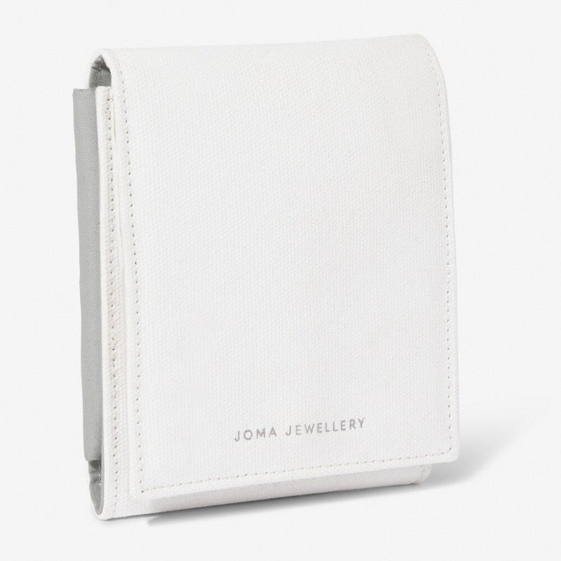 Joma Jewellery Linen Jewellery Roll Off White With Love 7356 front