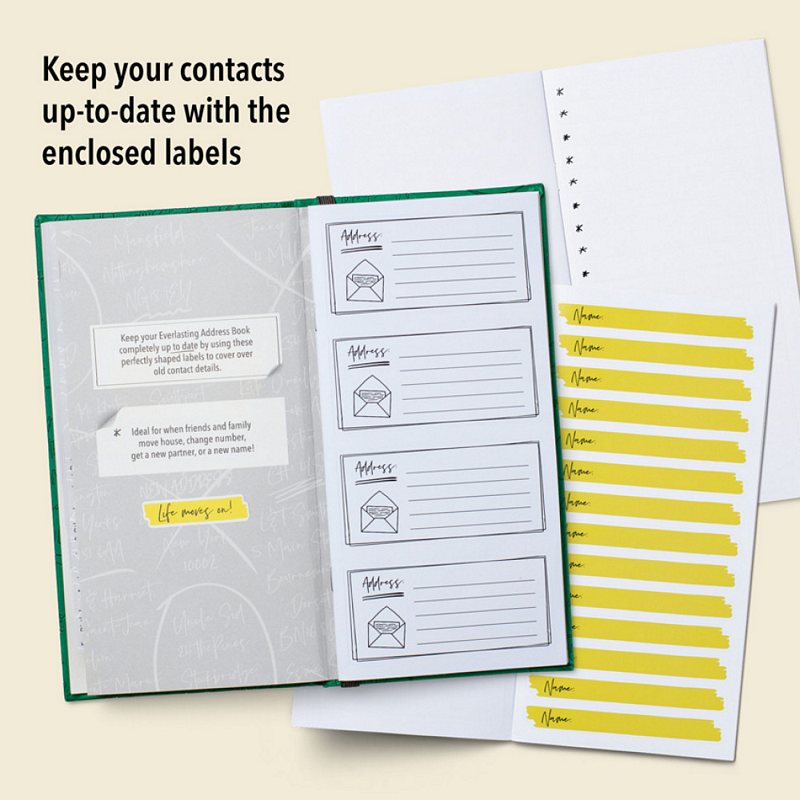 Journals For Life - The Everlasting Address Book labels