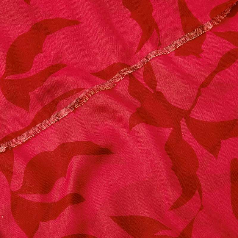 Katie Loxton Abstract Flower Scarf In Fuchsia KLS498 fabric detail