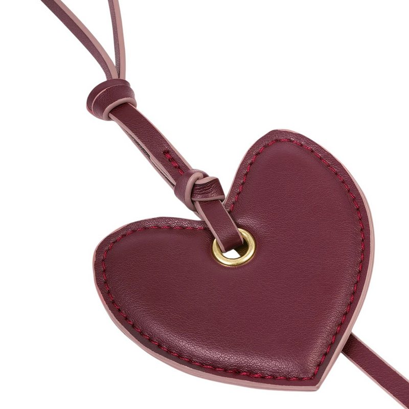 Katie Loxton Armour Heart Bag Charm Cherry KLB4601 detail