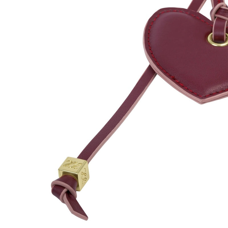Katie Loxton Armour Heart Bag Charm Cherry KLB4601 detail