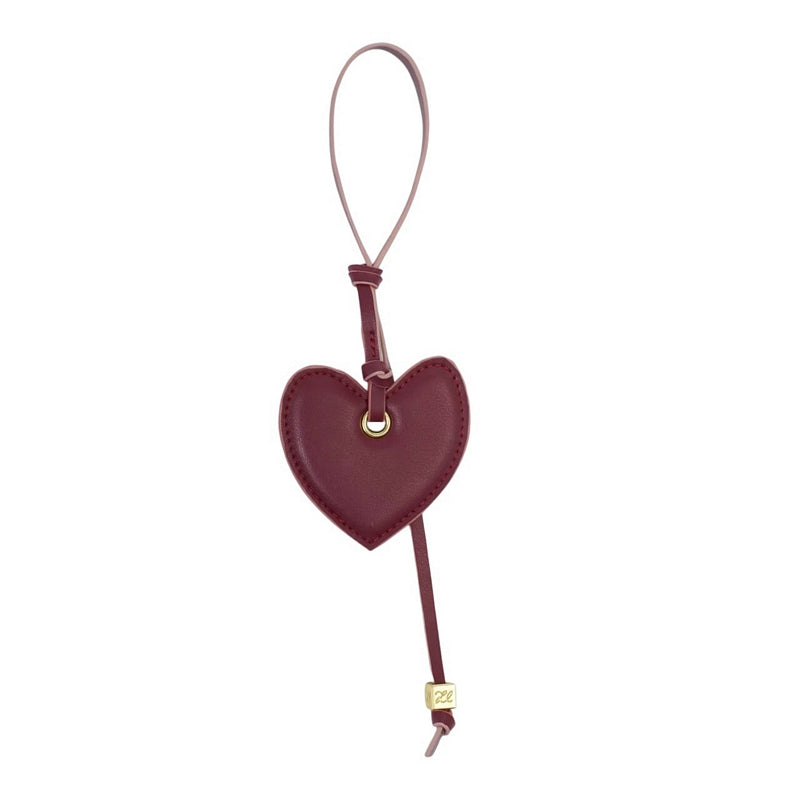 Katie Loxton Armour Heart Bag Charm Cherry KLB4601 front