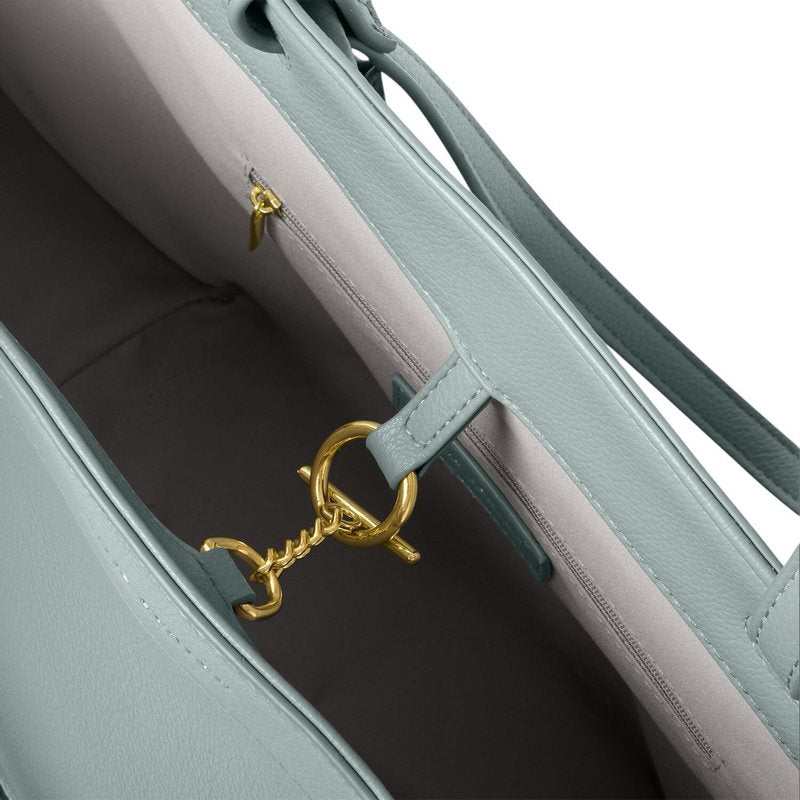 Katie Loxton Asha Tote Bag in Duck Egg Blue KLB3952 fastening