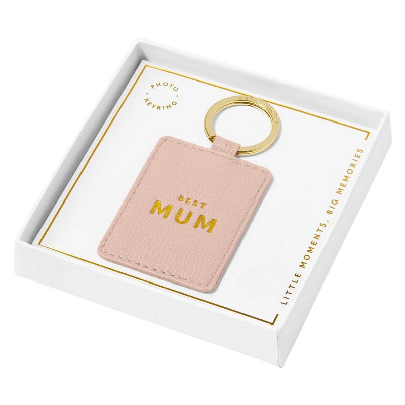 Katie Loxton Beautifully Boxed Photo Keyring Best Mum in Dusty Pink KLB3051 front