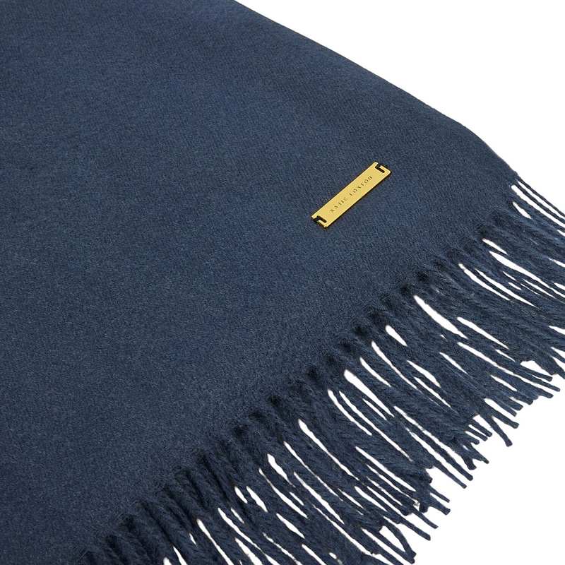 Katie Loxton Blanket Scarf in Navy KLS612 fringe