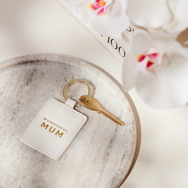 Katie Loxton Boxed Photo Keyring Wonderful Mum in Off White KLB3386 lifestyle