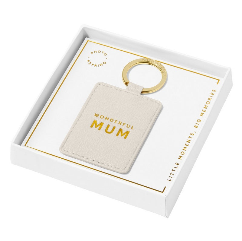 Katie Loxton Boxed Photo Keyring Wonderful Mum in Off White KLB3386 main