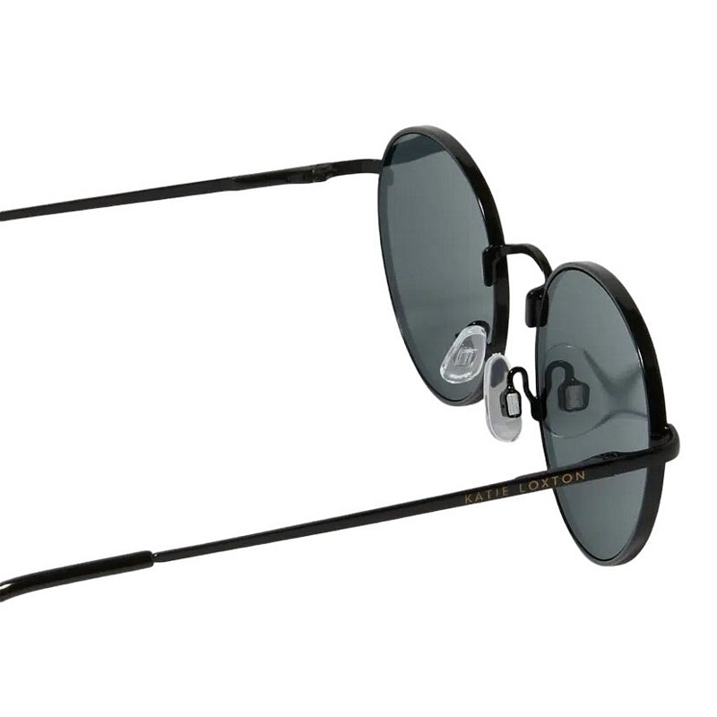 Katie Loxton Cannes Sunglasses in Black Metal KLSG070 side