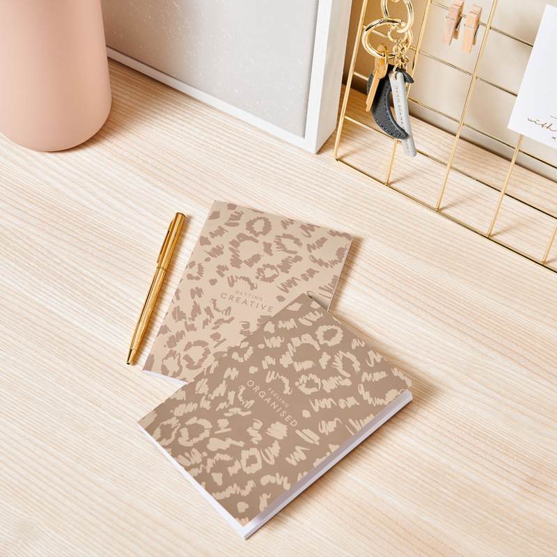 Katie Loxton Duo Notebooks Feeling Inspired in Mink KLST202 lifestyle