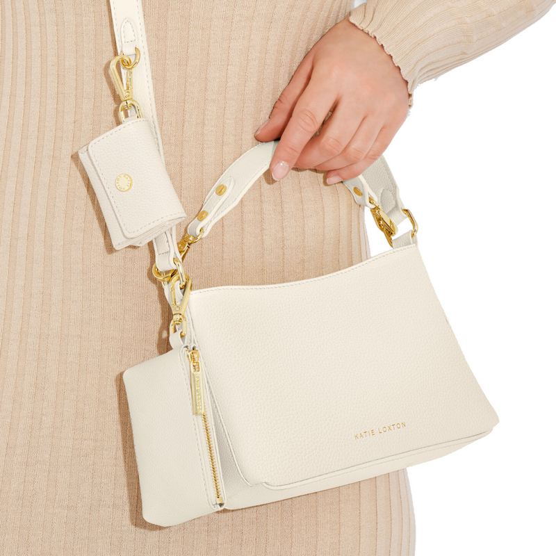 Katie Loxton Evie Clip On Airpod Case in Eggshell KLB2886 lifestyle 2