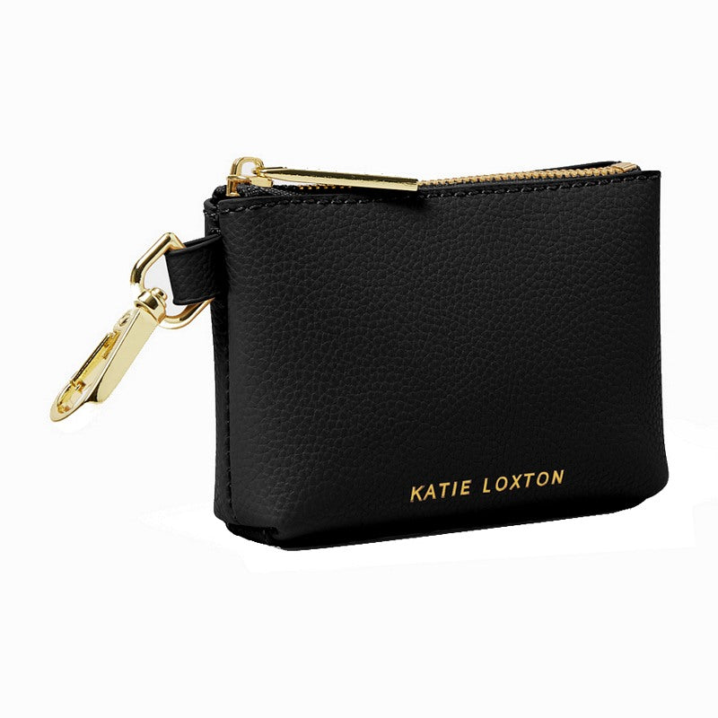 Katie Loxton Evie Clip On Coin Purse in Black KLB2878 front