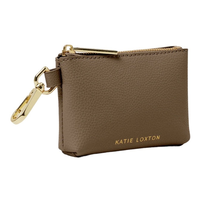 Katie Loxton Evie Clip On Coin Purse in Mink KLB2879 front