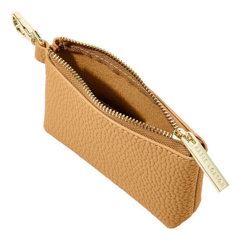 Katie Loxton Evie Clip On Coin Purse in Tan KLB3227 open