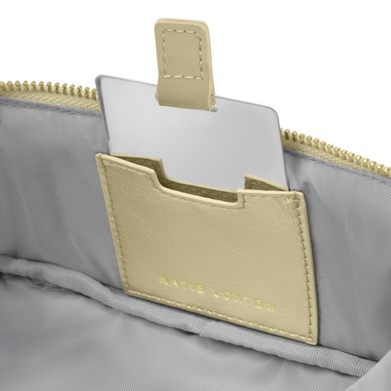 Katie Loxton Fold-Out Mirror Make Up Bag Gold KLB4309 mirror